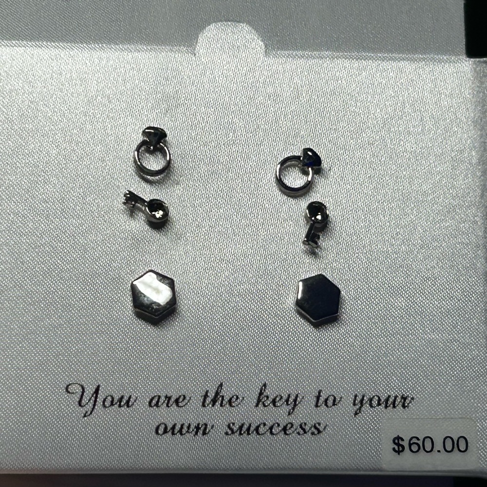 Charming Inspirations Swarovski Multi Ear Set Kohls Studs Fine Silver Plated